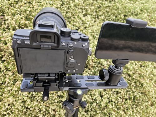 PU-250 250mm Universal Long Quick Release Plate Dual Dovetail Slide Rail with D-Ring Screw for Ball Head Tripod Mount DSLR Camera Arca Swiss Compatible