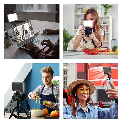 King Ma Portable Selfie Phone Light, 3 Modes LED Clip on Light Rechargeable Video Light for Phone Pictures, TikTok Vlog, Computer Laptop Video Conferencing