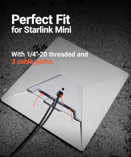 for Starlink Mini Tripod Adapter Mounting Kit with Extension Cable | Suitable for Light-Packing Camping and Weekend Trips
