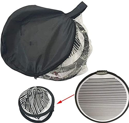 WJSKDQ 80cm Circular Striped Flexible Foldable PDR Lined Light Reflector Board Dent Panel Portable Designed Pdr Light Board Led for Car Vehicle Door Scratch and Hail Damages Necessary Pdr Light Tools