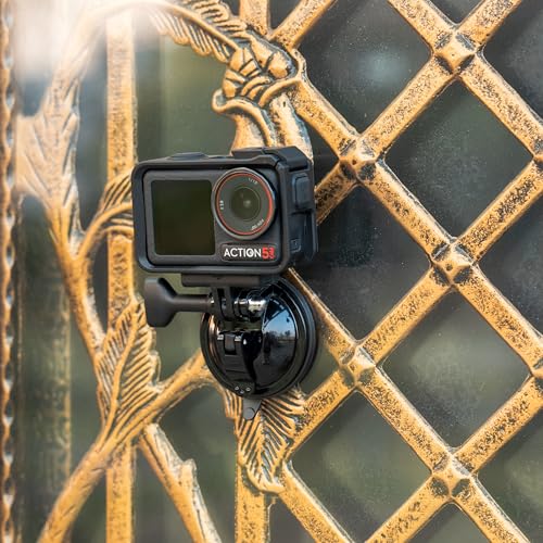 JJC Suction Cup Mount with Extension Arm for DJI Osmo Nano Action 5 Pro 4 3 Action Camera, Strong Stable Suction Cup Base Compatible with Gopro Hero 13 12 11 10, for Insta360 Ace Pro 2 Car Mount - color: Suction Mount w. Extension Arm
