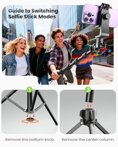 CAMBOFOTO 82" Phone Tripod Stand with Gooseneck, Remote and Phone Holder, Selfie Stick & Overhead Tripod for Recording/Cooking/Fitness/Vlog, Compatible with iPhone Android Samsung, Camera
