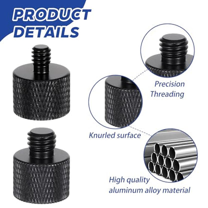 Xthrotsenk 2pcs 1/4 to 3/8 & 3/8 to 1/4 Camera Tripod Adapter Tripod Screw Adapter 1/4 Male to 3/8 Female and 3/8 Male to 1/4 Female Adapters Set for Camera Monitor Tripods Microphone Mic Stand Mount