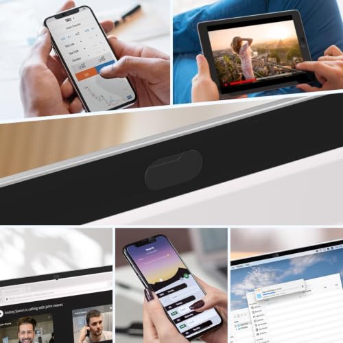 imluckies Rotating Webcam Cover [2-Pack], 0.02 Inch Ultra-Thin Metal Privacy Cover for Laptop, MacBook, iMac, PC, iPad & iPhone, Black