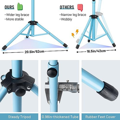 CAHAYA Sheet Music Stand & Tabletop Music Stand Solid Back with Carrying Bag for Books Notes Laptop Tablet Blue CY0194-3 - color: Blue, size: Standard Version