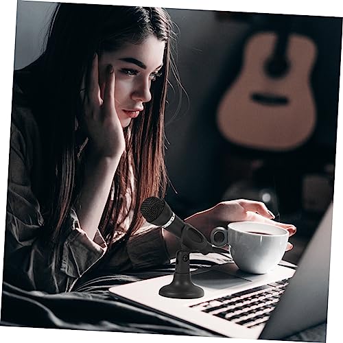 FAVOMOTO Capacitor Microphone for Computer Recording Wired Mic with Low Noise Pickup Stand for Streaming Podcasting Karaoke and Online Meetings
