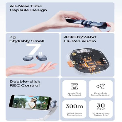 Godox Cube-SC kit2 2.4G Wireless Lavalier Microphone for iPhone 15 and Android USB C Lapel Microphone Wireless,Hi-Fi Audio,1000FT Range,Noise Cancellation,30H Battery for Streaming Video Recording - size: CUBE-SC-Kit2