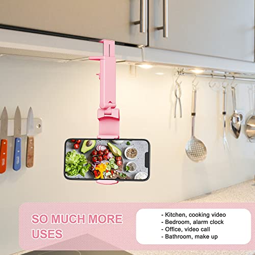 Perilogics Airplane Phone Holder Mount Universal in Flight Hands Free Viewing with Multi-Directional Dual 360 Degree Rotation (Pink) - color: Pink