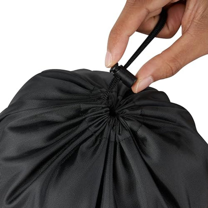 PALTERWEAR Drawstring Bag with Toggle - Nylon Cinch and Ditty Pouch Six Pack (Black, 7 x 9 Inch, Set of 6) - color: Black, size: 7 x 9 Inch