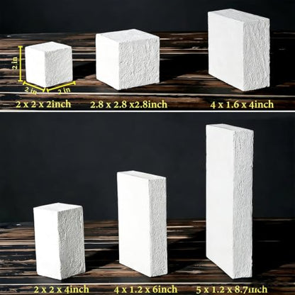 Product Photography Props Geometric Cube Photo Backdrop for Jewelry Cosmetics 6PCS | Waterproof Non-dusting Handcrafted(White)