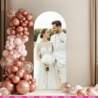 Custom Arch Backdrop Standee with Back Stand, Personalized Photo Cardboard Cutout Customized Background Board for Birthday Party, Wedding Graduation & Event Decor, 1-8 FT Tall