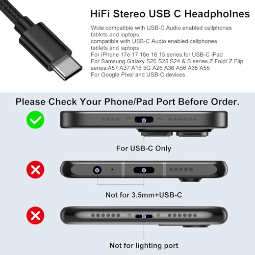 USB C to 3.5mm Headphone Jack Adapter 2 Pack, Type C to 3.5mm Audio Adapter Aux Dongle Cable for Samsung Galaxy S26 Ultra S26+ S26 A37 A57 S25 Ultra S25 FE Edge S25+ A17 A16 5G A36 A26 A56 S24 S23 S22