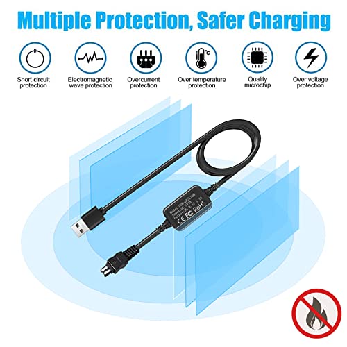 AC-L200 Charger USB Power Cord for Sony Handycam Camcorder, | ACL200 Power Adapter for DCR-DVD DCR-HC DCR-SR DCR-SX, HDR-CX HDR-HC HDR-PJ HDR-SR HDR-XR HDR-UX HDR-TD Series Power Adapter