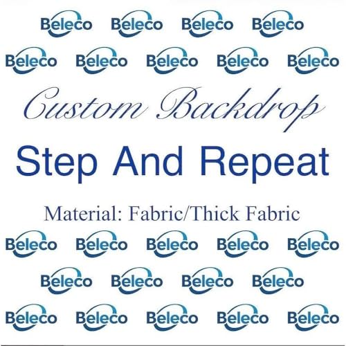 BELECO 8x8ft Custom Backdrop Step and Repeat Banner Customized Backdrop with Logo Text Picture Personalized Background Banner for Events Birthday Wedding Trade Show Business Photos Party Decorations - size: 8x8FT