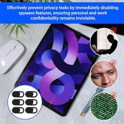 50 Pcs Camera Cover Slide, Ultra-Thin Privacy Protector for Laptop, Phone, Computer - Universal Webcam Protector & Laptop Sticker Covers, Camera Blocker and Lens Cover