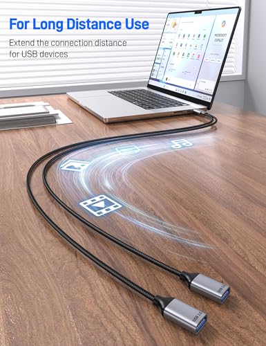 3.3Ft USB 3.0 Male to Dual USB Female Splitter Cable, A Male to 2 Female Extension Cable Support Charging and Data Transfer for Mac, Xbox. - size: 3.3FT