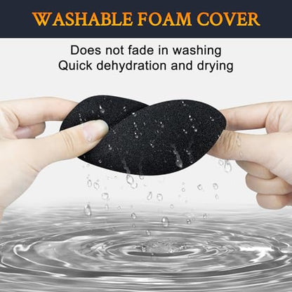 SOULWIT 2Pcs Pop Filter for MAONO PD400X Dynamic, Protective Mic Cover Windscreen Foam - Black