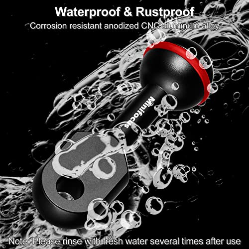 MINIFOCUS 1" Ball to YS Head Clip Arm, 2PCS 3.35"/8.5cm Aluminum Alloy YS Head Adapter Lightweight Arm Underwater Photography Lighting System Connector for Diving Strobe/Video Light - color: YS Head