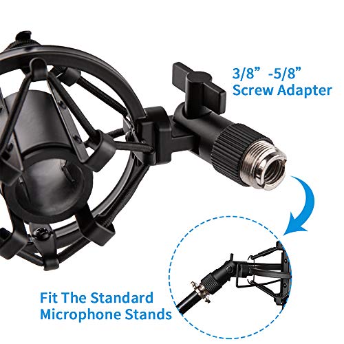 Microphone Shock Mount for 21mm-23mm Small Diameter Size Instrument Condenser Mic or Shotgun Mic like Rode NTG-1 NTG-2
