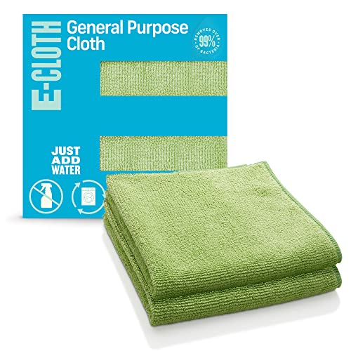 E-Cloth Microfiber Cloth, World's Leading Premium Microfiber Cleaning Cloth, Twice as Durable as Competition, 1 Year Guarantee, Ideal for Kitchen, Countertops, Sinks, and Bathrooms, Green, 2 Pack - color: Lime Green - 2 Pack, size: New Version