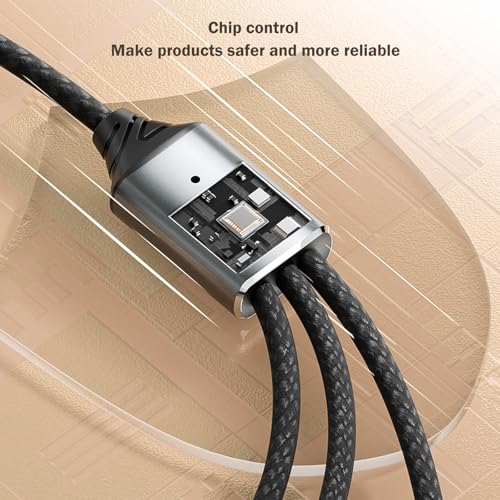 USB Splitter 1 in 3 Out,USB2.0 Male to 3 Female Y Extension Hub Cable,Black | for Car,Mac,Xbox,Laptop,Tablet,Smartphone Data Transmission