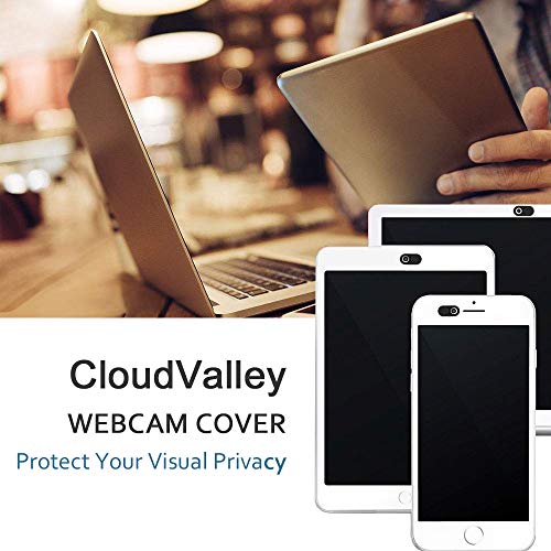 CloudValley Camera Cover Slide, 0.026 Inch Metal Webcam Cover for MacBook Pro, MacBook Air, Laptop, Mac, PC, iPad, iPhone, Ultra-Thin Privacy Covers [Black - 5 Pack]
