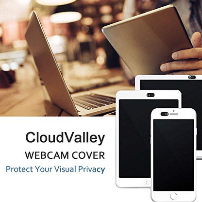 CloudValley Camera Cover Slide, 0.026 Inch Metal Webcam Cover for MacBook Pro, MacBook Air, Laptop, Mac, PC, iPad, iPhone, Ultra-Thin Privacy Covers [Black - 5 Pack]