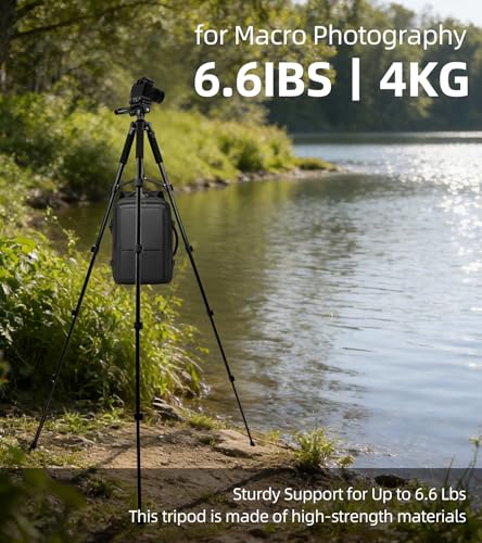 64” Tripod for Cell Phone & Camera,Multi-Angle Portable Tripods Stand, Sturdy & Stable Height Adjustable Lightweight Travel Outdoor DSLR Tripods Vlog Video Recording Photos - size: 64in(Alu)
