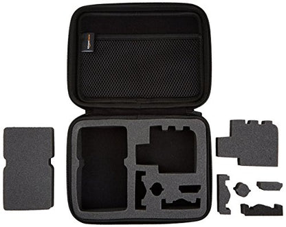 Amazon Basics Small Portable Protective Carrying Case for GoPro and Action Camera, Padded with Secure Handle, 9 x 7 x 2.5 inches, Black