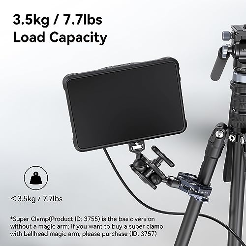 SMALLRIG Crab-Shaped Super Clamp, Camera Mount, 1/4"-20, 3/8"-16 Threaded Holes, 7.7lbs/3.5kg Payload, Compatible with Cameras, Monitors, LED Lights, etc. - size: Small