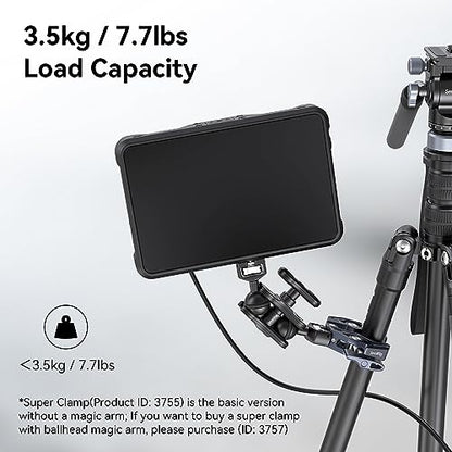 SMALLRIG Crab-Shaped Super Clamp, Camera Mount, 1/4"-20, 3/8"-16 Threaded Holes, 7.7lbs/3.5kg Payload, Compatible with Cameras, Monitors, LED Lights, etc. (Pack of 2) - size: Small (Pack of 2)