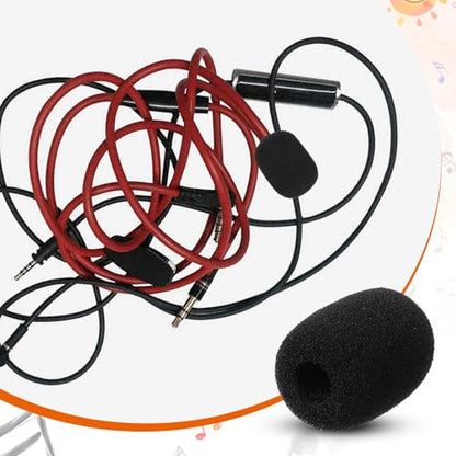 12 Pack Microphone Covers Foam Headset, 1.18 X 0.87 Inch Lapel Mic Covers, Soft Microphone Windscreen for Headset Lavalier Microphones Noise Reduction (Black)