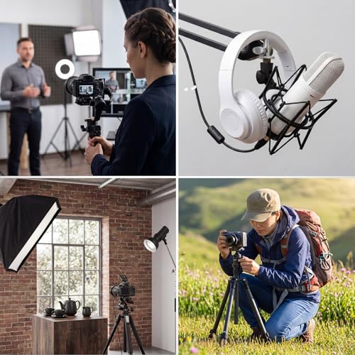 12 Pcs 1/4 to 3/8 Inch Tripod Adapter Camera Mount Screws 3/8" to 1/4" Mount Adapter Precision Metal Reducer Bushing for Camera DSLR Monopod Ballhead Light Stand Mic Boom