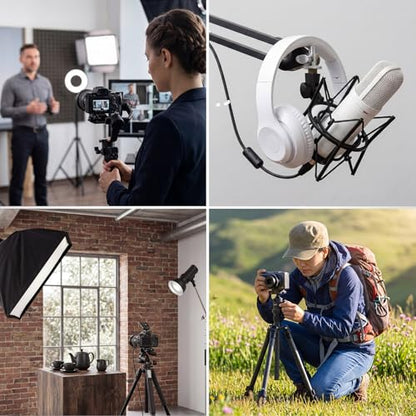 12 Pcs 1/4 to 3/8 Inch Tripod Adapter Camera Mount Screws 3/8" to 1/4" Mount Adapter Precision Metal Reducer Bushing for Camera DSLR Monopod Ballhead Light Stand Mic Boom