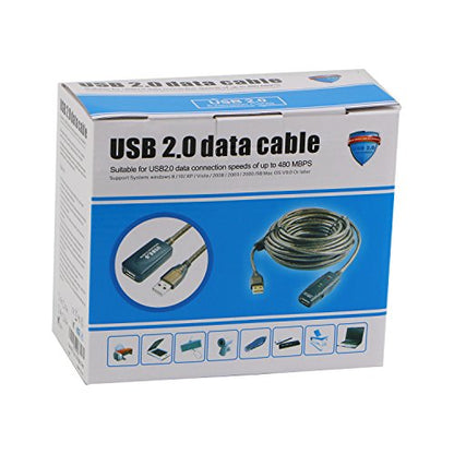 USB 2.0 A Male to A Female Extension Cable High Speed 480 Mbps (100 Feet) - size: 100 Feet