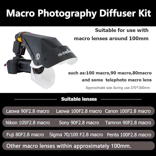 Macro Flash Diffuser Softbox for Insect/Jewelry/Stop Motion Photography, Compatible with 90-110mm Macro/Zoom Lenses, Portable Speedlite Softbox. - size: Large Size