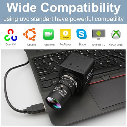 USB Camera 1080P High Speed 260fps 5-50mm 10X Optical Zoom Lens 2MP USB Webcam Manual Close up Zoom in and Out,UVC Computer Comference Golf Swing Camera for Raspberry Pi Windows Mac - color: 260fps USB Camera with 5-50mm Zoom Lens