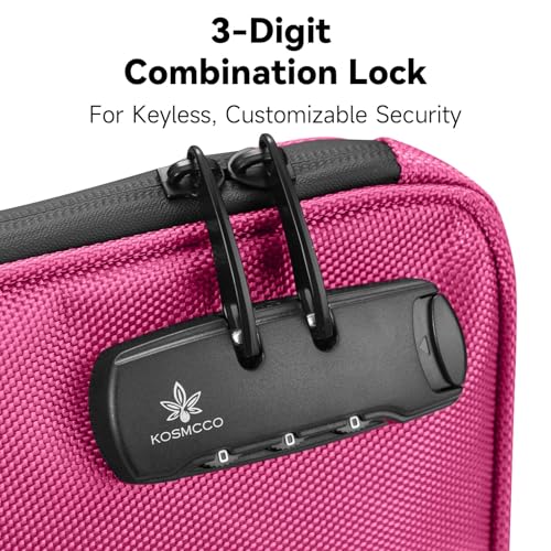 KOSMCCO Beach Locking Bag, Portable Safe, 9x7.5 Inch, Rose Red | Anti-Theft Design, Security Cable Included, Holds Phone Wallet and Keys, Ideal for Beach Pool Cruise and Travel - color: Rose Red