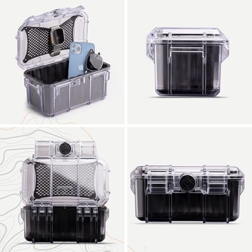 Evergreen 58 Waterproof Dry Box Protective Case - Travel Safe/Mil Spec/USA Made - for Cameras, Lenses, Phones, Pistols, First Aid, Boating, Water Sports, Tacklebox, Ammo Can, Deck Boxes - color: Clear