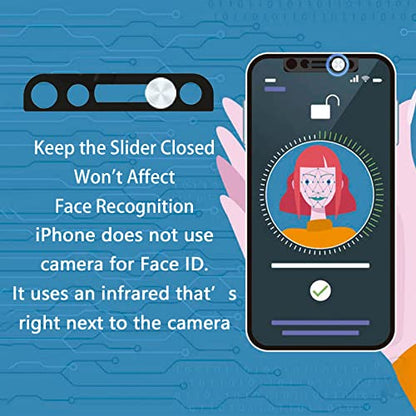 Phone Front Camera Cover,Webcam Cover Compatible for iPhone X/XR/XS/XS Max, iPhone 11/11 Pro/11 Pro Max,iPhone 12/12 Mini /12Pro /12Pro Max,Protect Privacy and Security,Not Affect Face ID - color: Silver