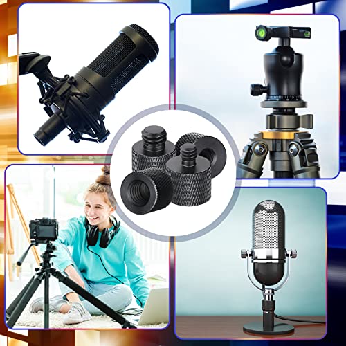 8 Pcs 1/4 to 3/8 & 3/8 to 1/4 Camera Tripod Adapter Male to Female Screw Camera Screw Adapter for Mount, Monitor Tripod Stand Microphone Stand Mic
