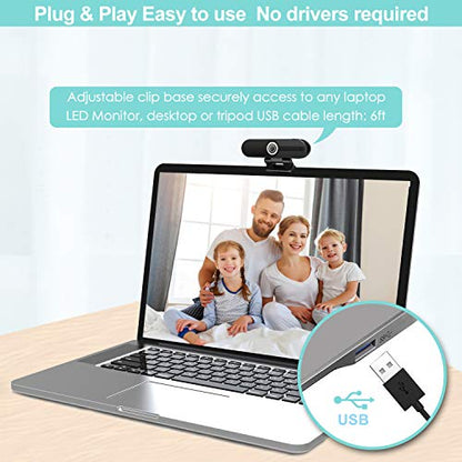 UHD 4K Webcam with Microphone: 8MP USB Computer Web Camera with Privacy Shutter and Tripod, External Webcam Pro Streaming Webcams PC Cam w/Mic Noise Reduction for Winsdows Mac OS Desktop Laptop - style: 4K Webcam with Cover & Tripod