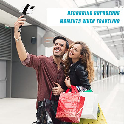Mini Tripod for Webcam and Phone, 4-9 inch Metal Extendable Webcam Stand with Phone Holder, Tabletop Tripod - color: 4-9 inch Black