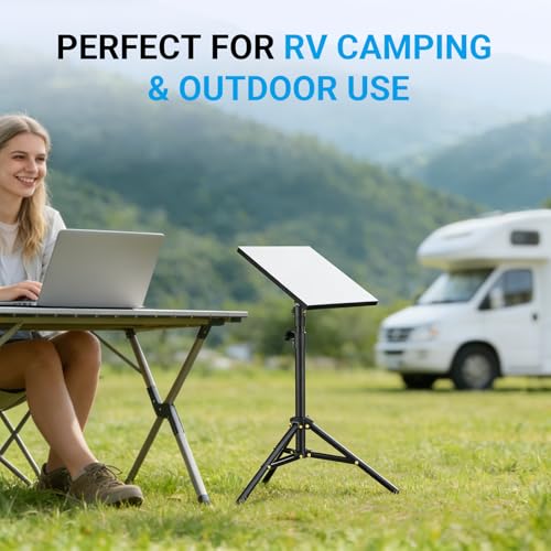 Starlink Mini Tripod Mount with Adapter - Height Adjustable & 360° Tilt, Compatible with Starlink Mini Terminal, Portable Sturdy Stand for RV Camping & Outdoor Use - color: Matte Black
