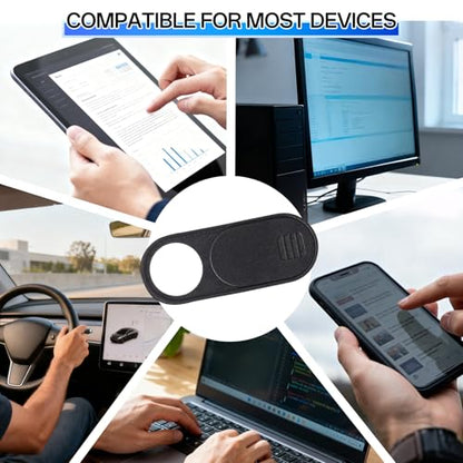 Camera Cover Slide for Tesla Model Y 3 X S Y L | 0.03in Ultra Thin Webcam Cover for Laptop, Computer, Tablet, Cell Phone Web Cam Sticker Blocker Protect Your Privacy, 3 Pack
