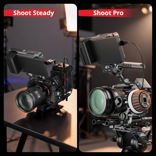 SMALLRIG Camera Base Plate Kit with 15mm LWS Rod Rail Clamp, Carbon Fiber 15mm Rods (8'' / 20cm), for Sony A6500 A6600 A6300, for Canon R5 R6, for Sony A7SIII / A7III, Both for Cameras & Cages - 5609 - style: Base Plate+15mm Rods
