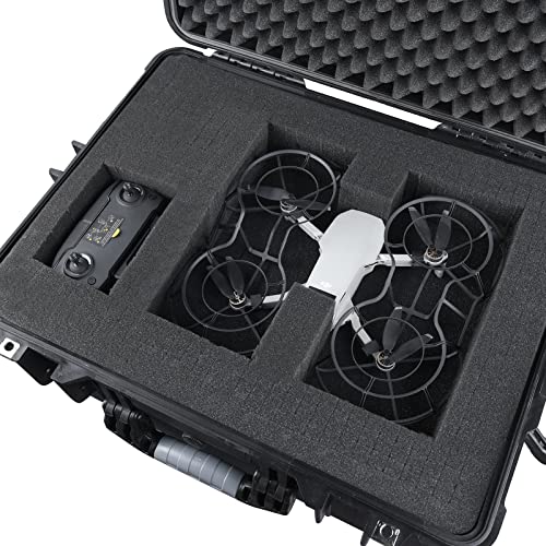 MEIJIA All Weather Portable IP67 Waterproof Protective Case, Hard Camera Case with customizable foam, Perfectly Protection of Camera, Drones,Pistols,Lens,Equipments,Black,18.5 x14.06x6.93inches - color: Black