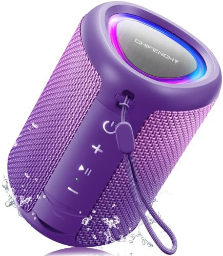 Portable Bluetooth Speaker Beach Essentials: IPX5 Waterproof for Outdoor/Powerful HD Sound/Dynamic Light/All Day Playtime/Wireless BT 5.3/TWS Pairing, Travel|Camping|Pool Accessorie, School Supplies - color: Gradient Purple