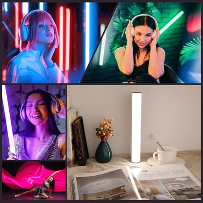 114 LEDs RGB Video Light Wand, Magnetic Handheld Magnetic Tube Light 2500K-9000K CCT & 20 Scene Modes with 3000mAh Battery, 95+ CRI, 120° Beam Angle for Photography YouTube TikTok Vlog - size: 11.8 inch