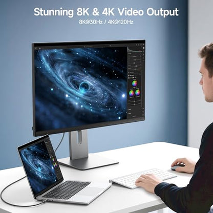 Cable Matters 20Gbps USB C to USB C Monitor Cable - 6ft / 1.8m, Supports Up to [8K@30Hz / 4K@120Hz Video, 240W Charging, 20Gbps Data Transfer], USBC Video Cable, Works with CarPlay, Android Auto - size: 6 ft